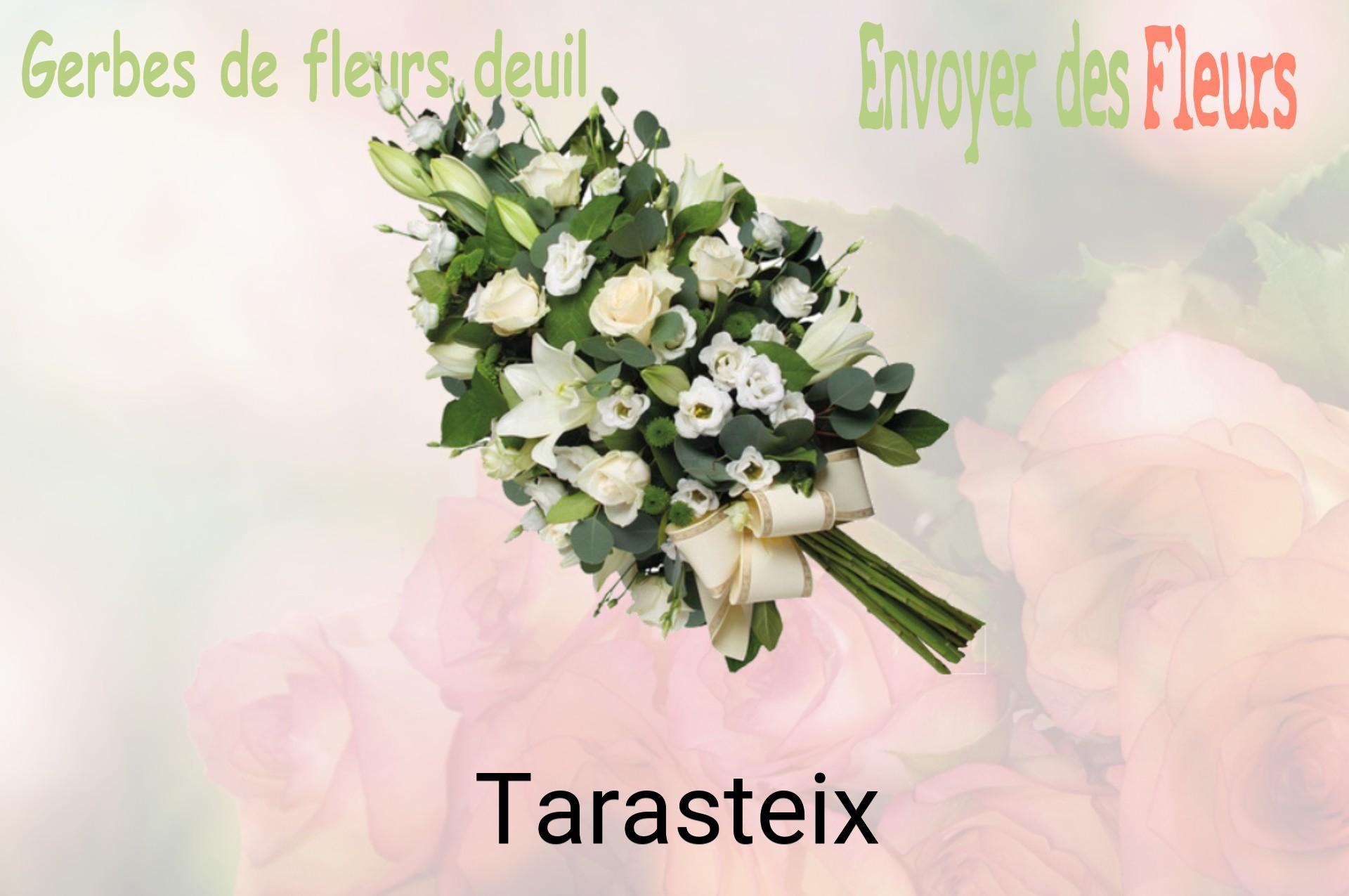 Gerbe de fleurs de deuil livrée à Tarasteix